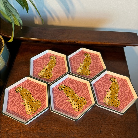 OPAL-HOUSE OCTAGON CHEETA PRINT TRAY - Picture 5 of 7